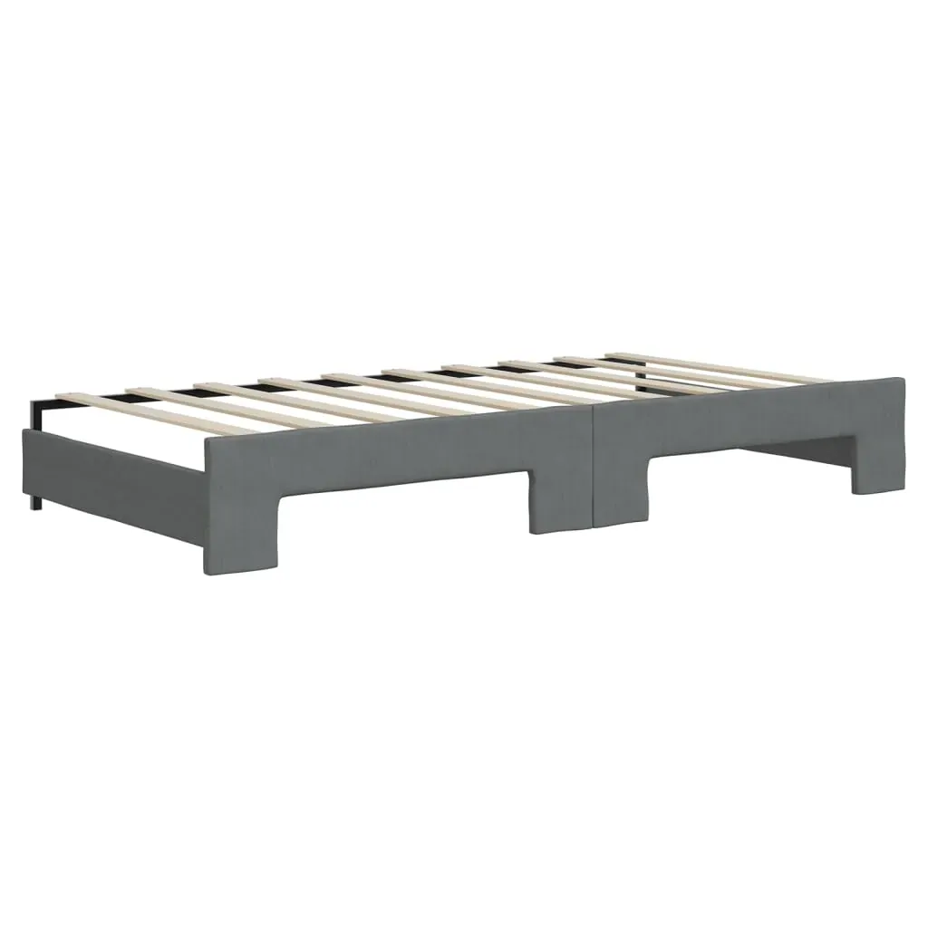 Daybed with Trundle&Drawers without Mattress Dark Grey 90x190 cm Price