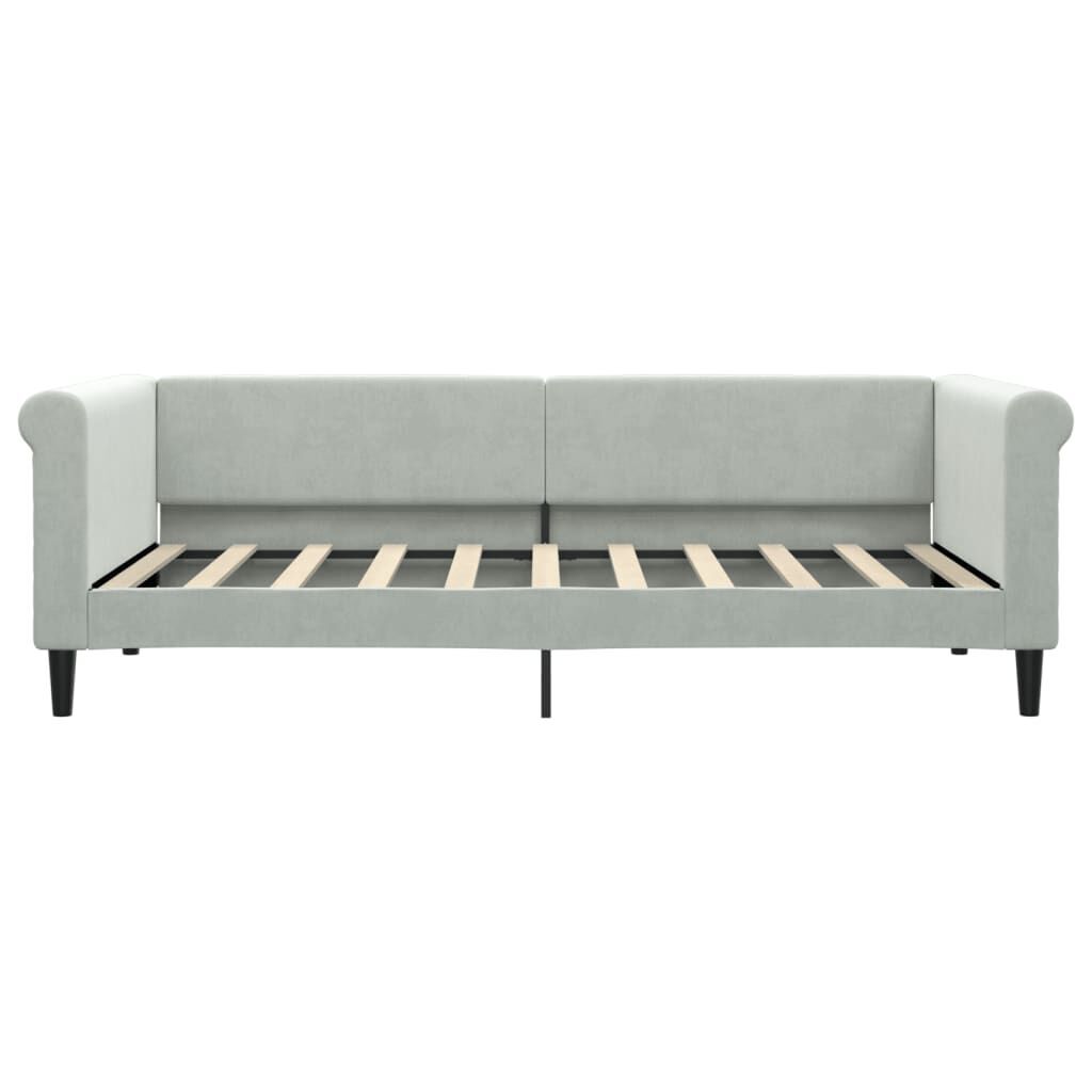 Daybed with Trundle&Drawers without Mattress Light Grey 90x190 cm Price