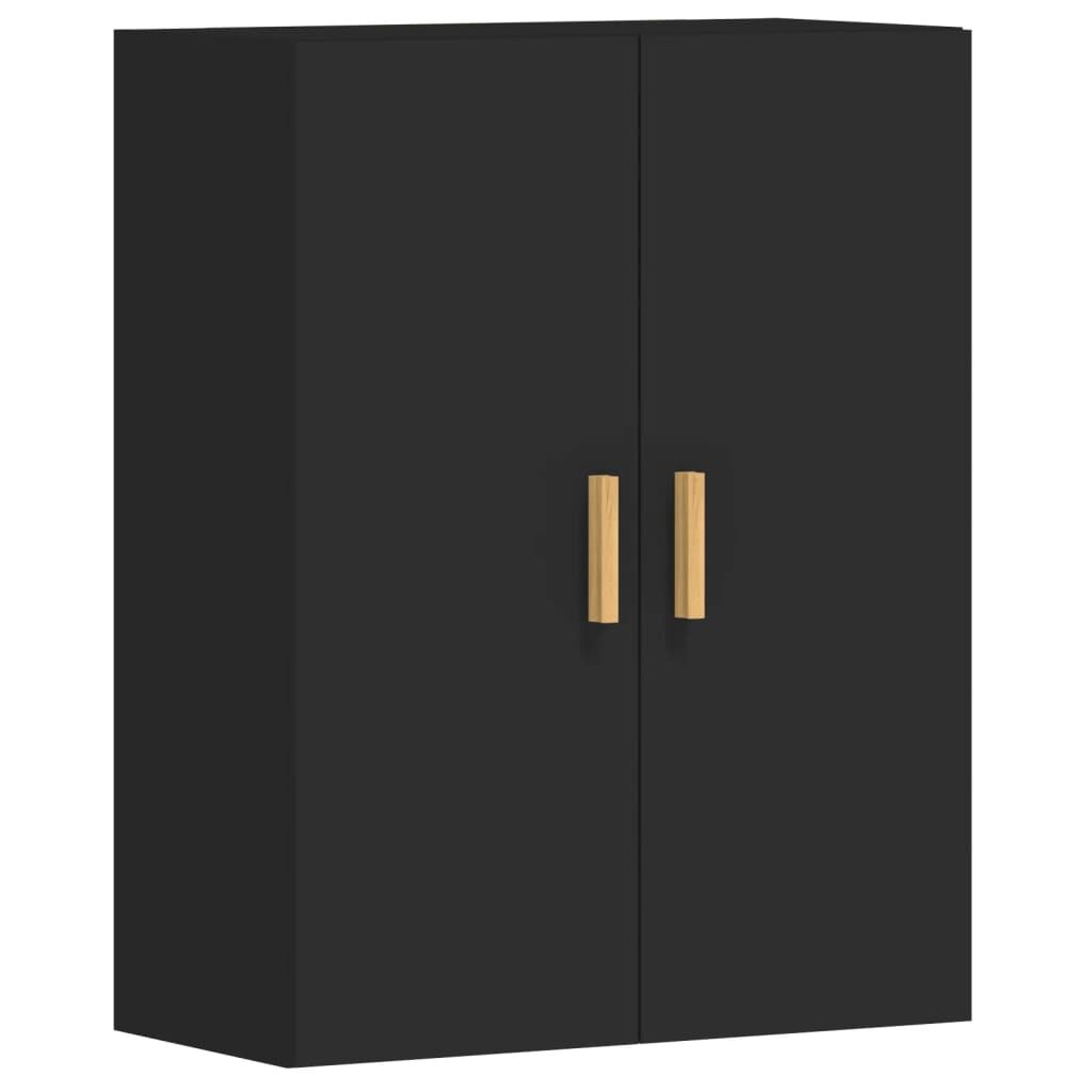 Wall Mounted Cabinets 2 pcs Black Engineered Wood Price