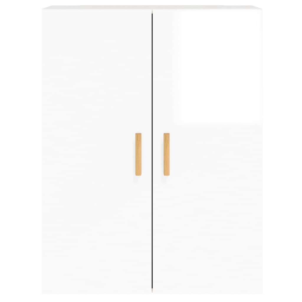 Wall Mounted Cabinets 2 pcs High Gloss White Engineered Wood Price
