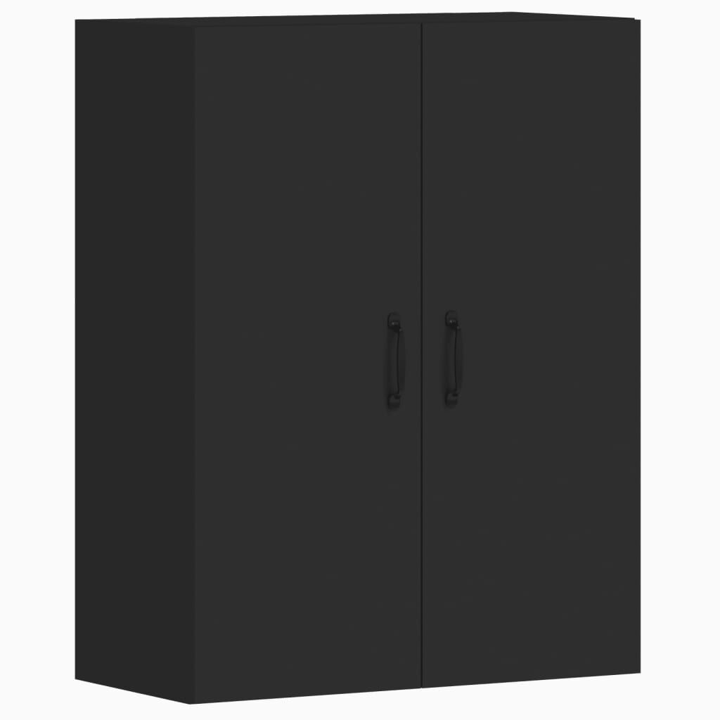 Wall Mounted Cabinets 2 pcs Black Engineered Wood Price