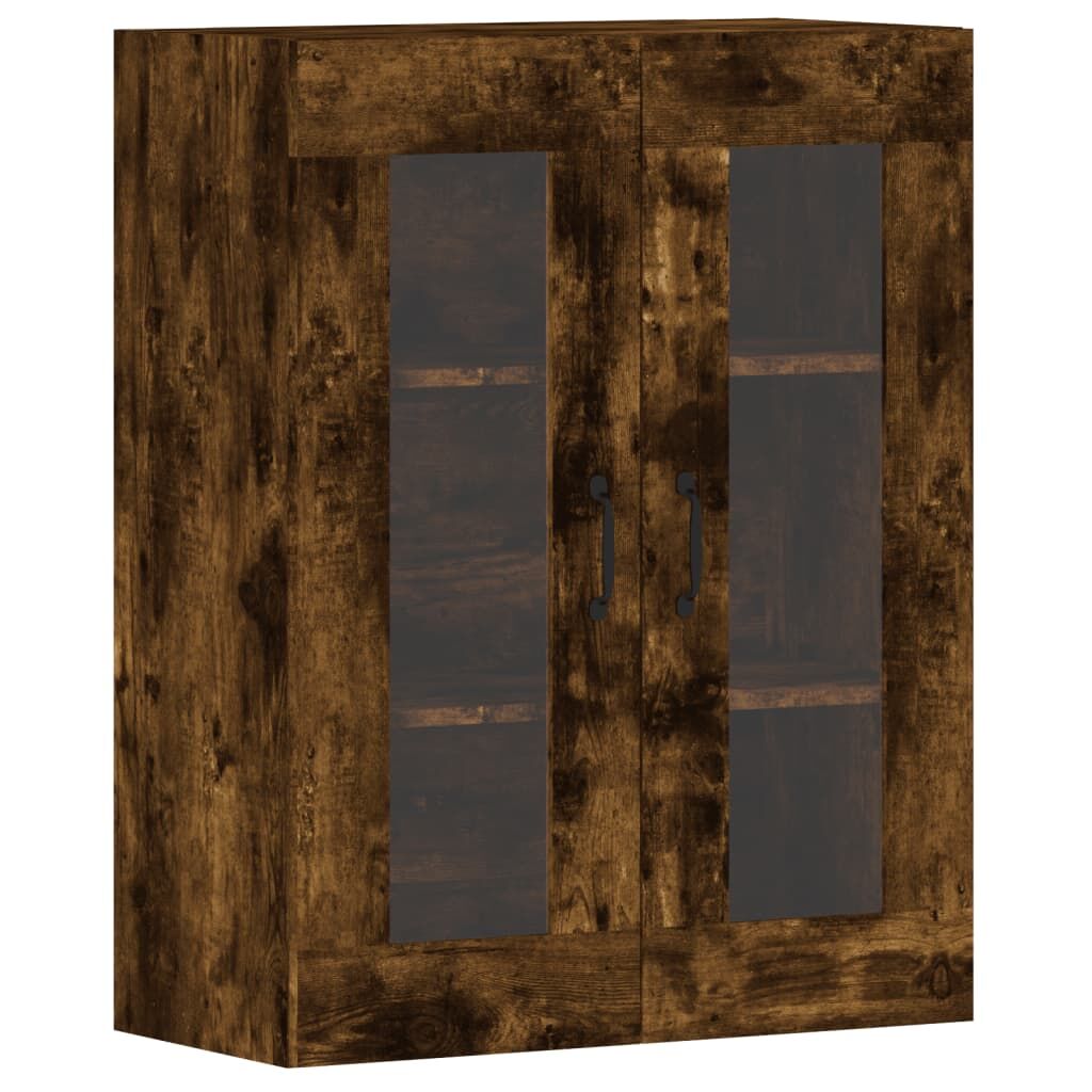 Wall Mounted Cabinets 2 pcs Smoked Oak Engineered Wood Price
