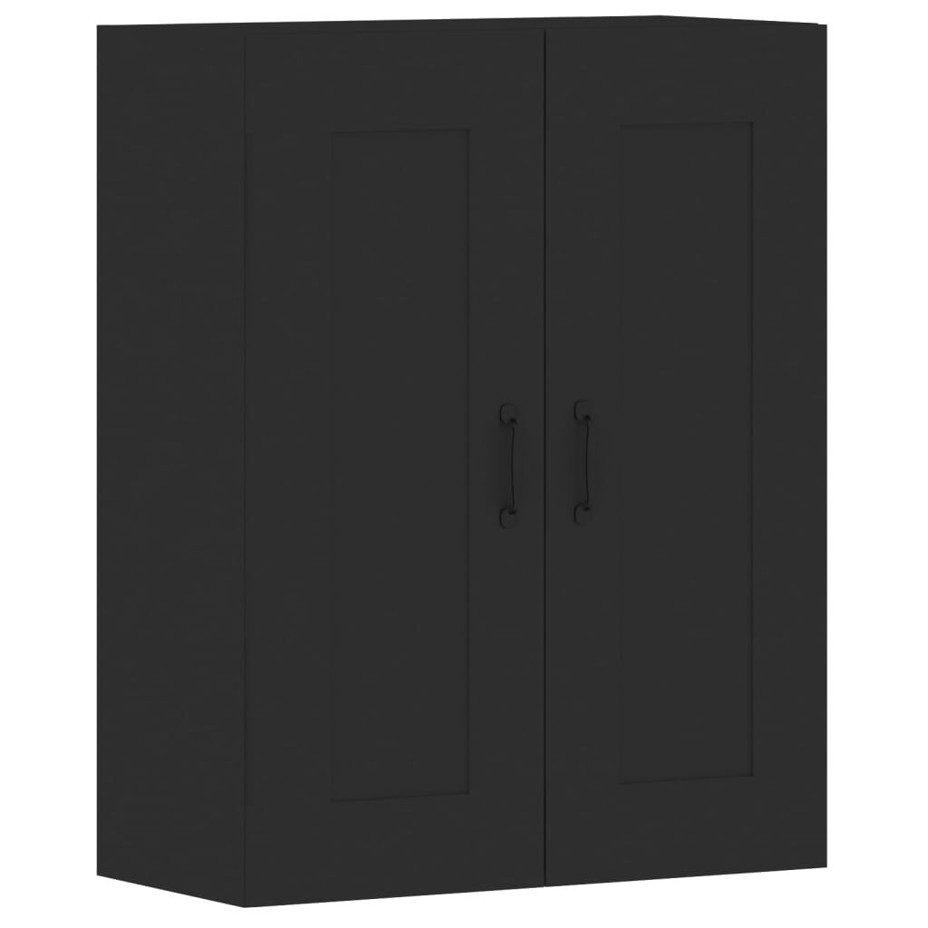 Wall Mounted Cabinets 2 pcs Black Engineered Wood Price