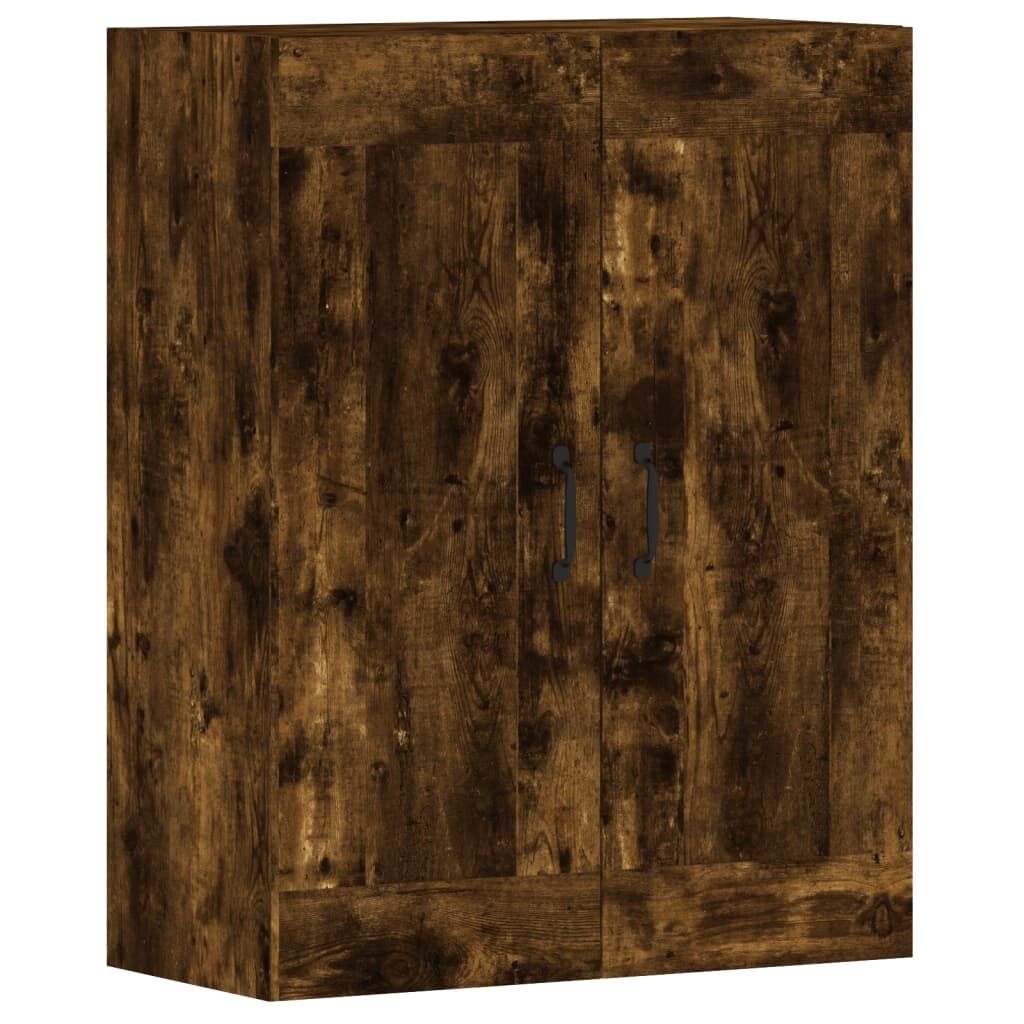 Wall Mounted Cabinets 2 pcs Smoked Oak Engineered Wood Price
