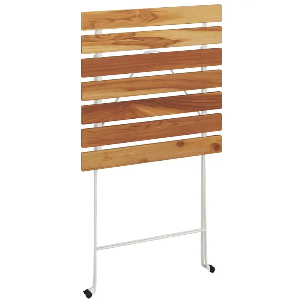 Folding Bistro Table 55x54x71 cm Solid Wood Acacia and Steel Price