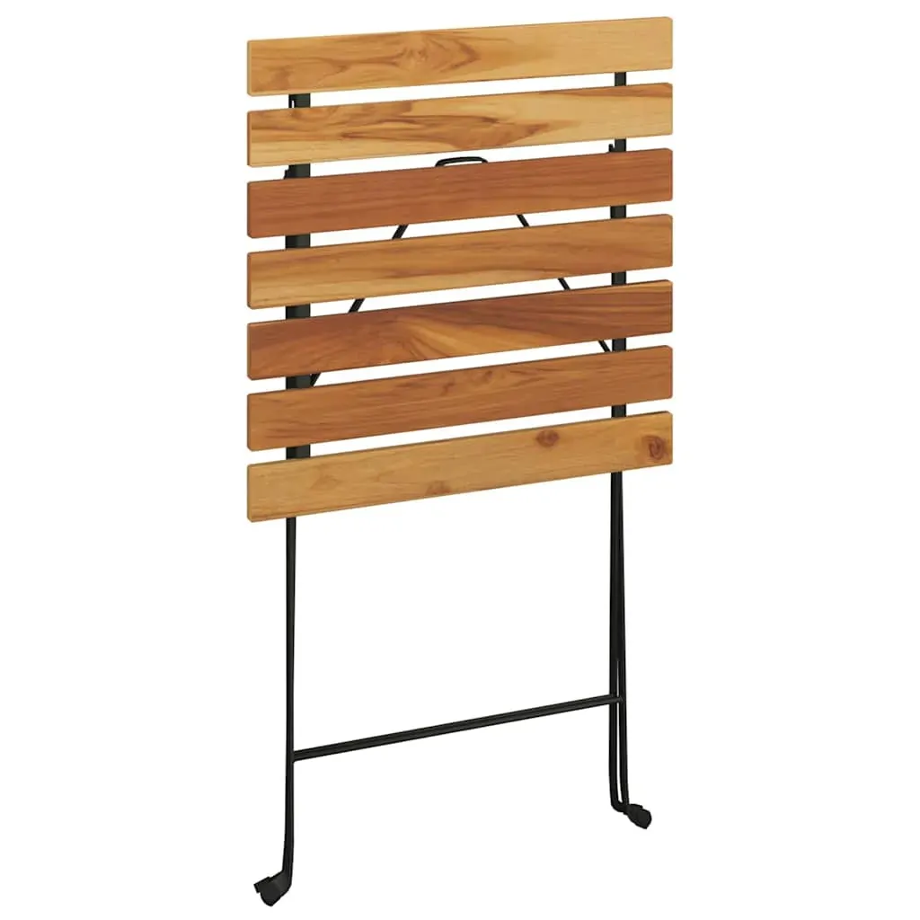 Folding Bistro Table 55x54x71 cm Solid Wood Teak and Steel Price