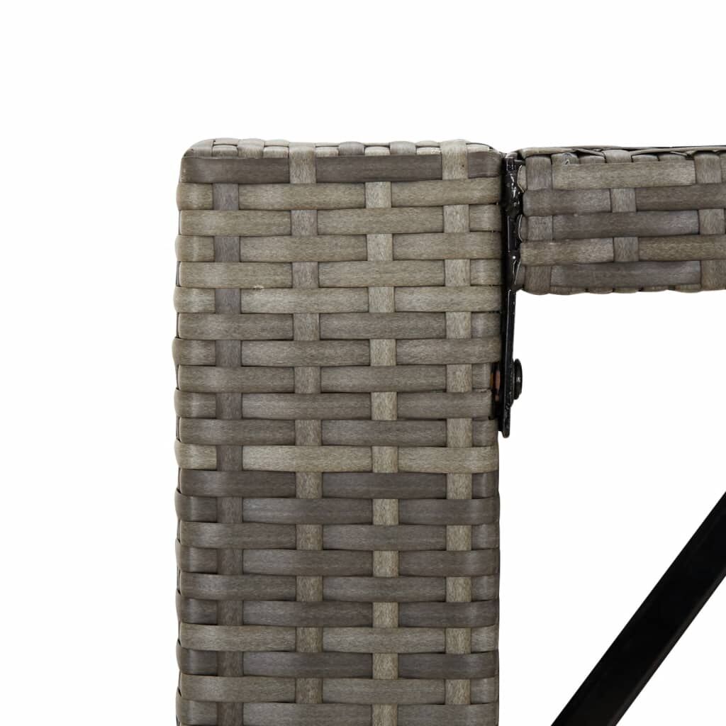 5 Piece Garden Bar Set with Cushions Grey Poly Rattan Price