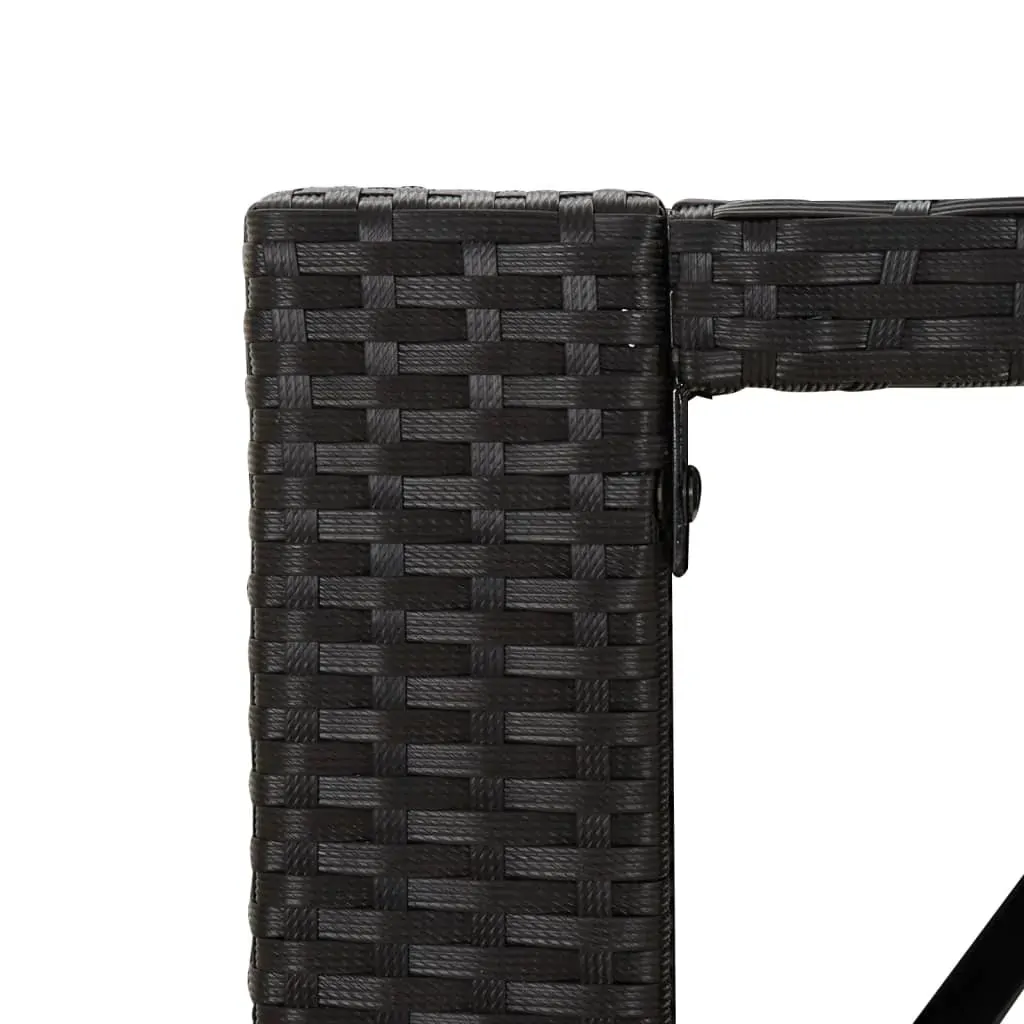 5 Piece Garden Bar Set with Cushions Black Poly Rattan Price