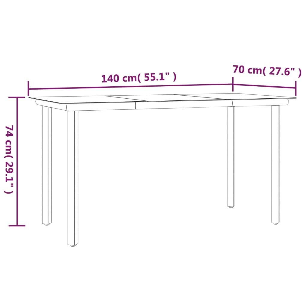 5 Piece Garden Dining Set Black Steel and Textilene Price