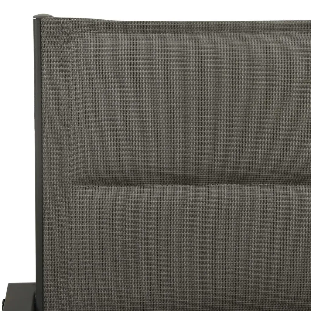 3 Piece Garden Dining Set Black Steel and Textilene Price