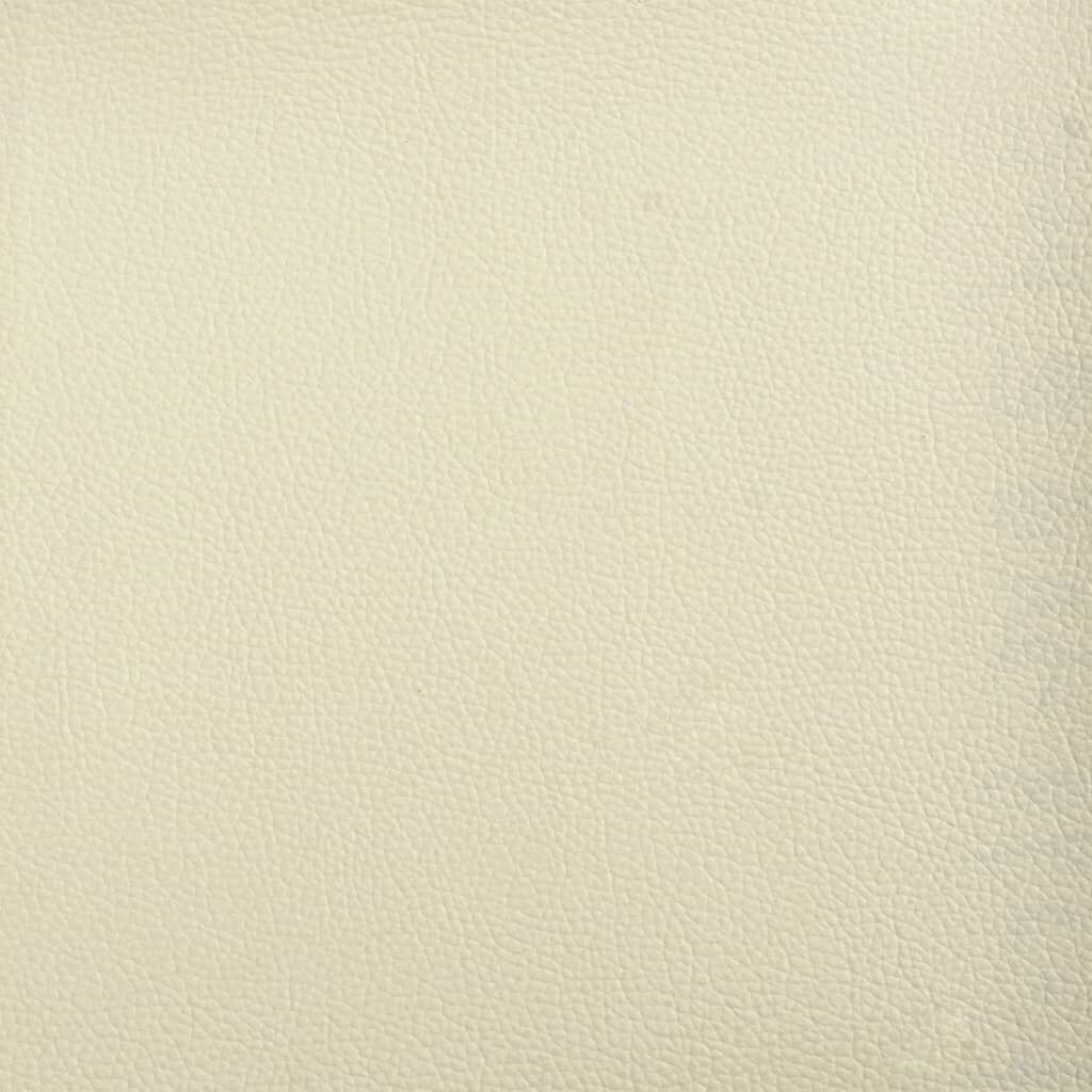 2-Seater Sofa with Throw Pillows Cream 120 cm Faux Leather Price