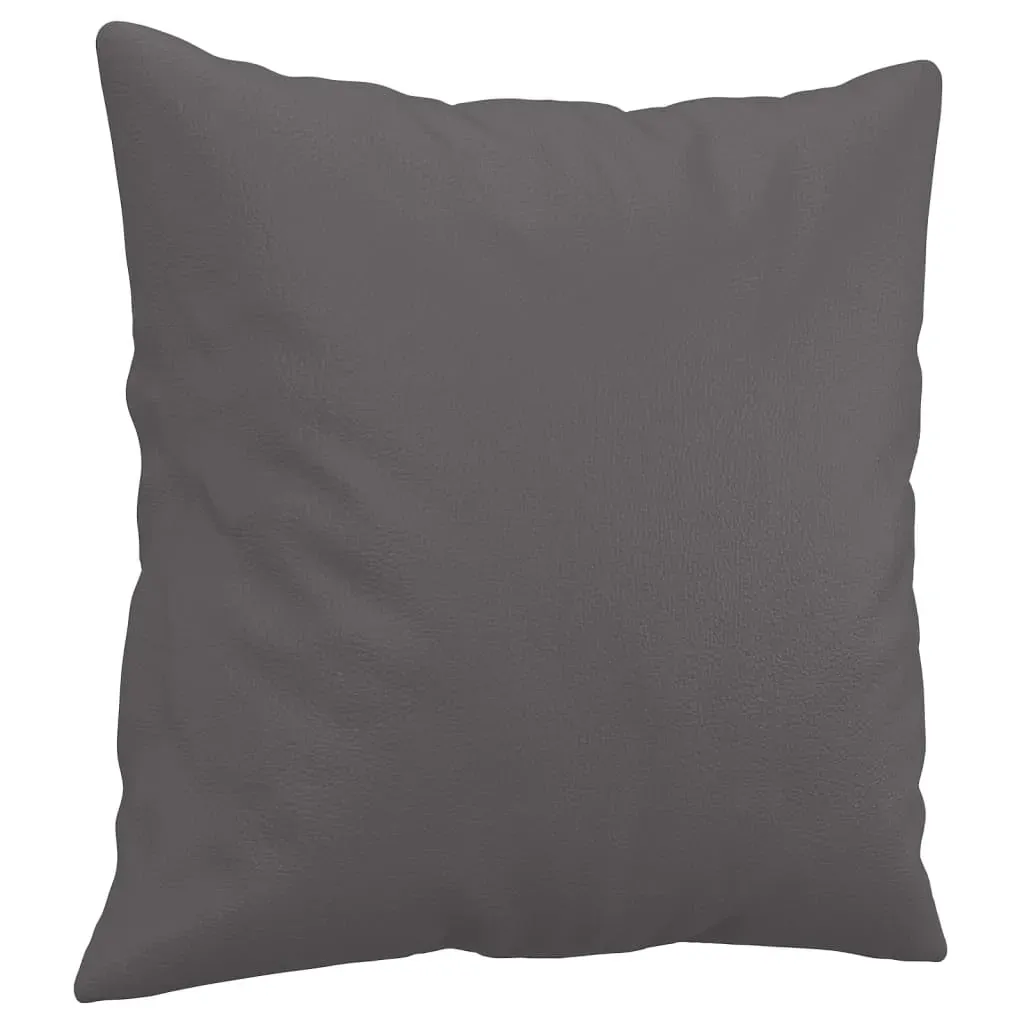 2-Seater Sofa with Throw Pillows Grey 120 cm Faux Leather Price