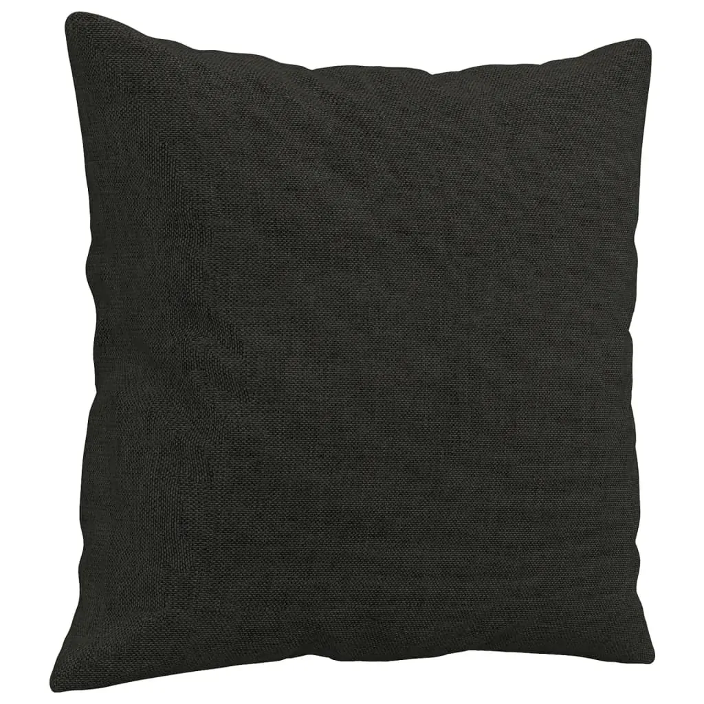 2-Seater Sofa with Throw Pillows Black 120 cm Fabric Price