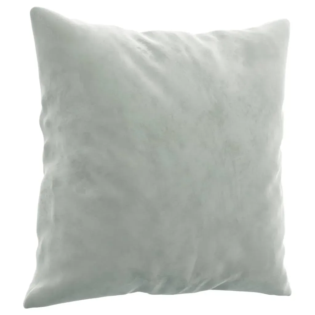 3-Seater Sofa with Throw Pillows Light Grey 180 cm Velvet Price