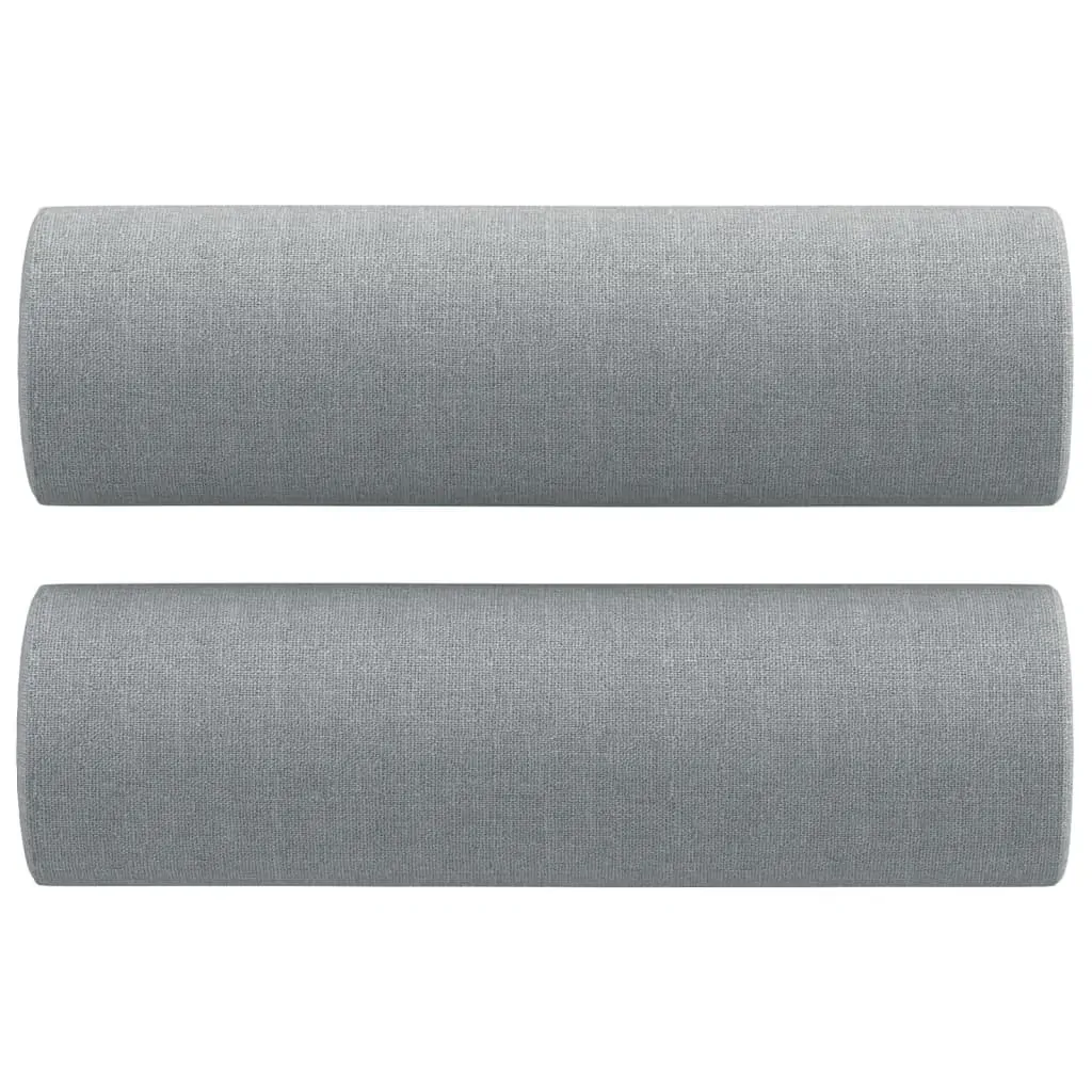 3 Piece Sofa Set with Pillows Light Grey Fabric Price