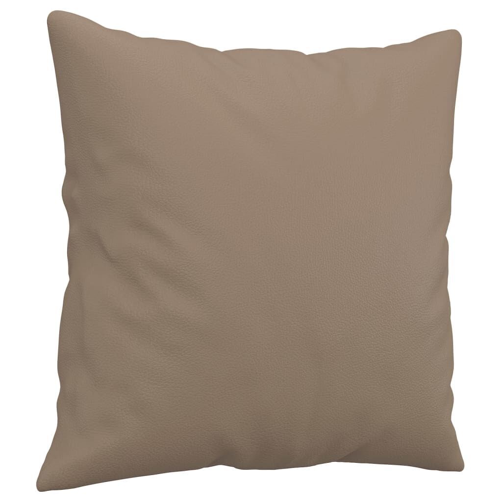 3 Piece Sofa Set with Pillows Cappuccino Faux Leather Price
