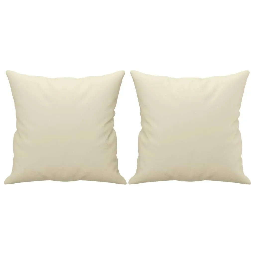 3 Piece Sofa Set with Pillows Cream Faux Leather Price