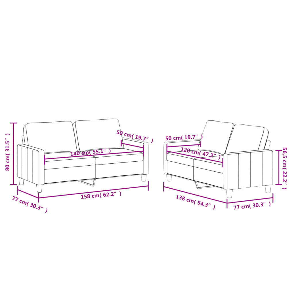 2 Piece Sofa Set with Cushions Grey Faux Leather Price