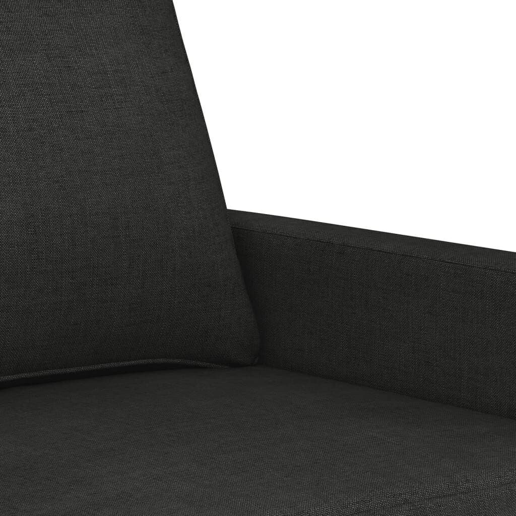 4 Piece Sofa Set with Cushions Black Fabric Price