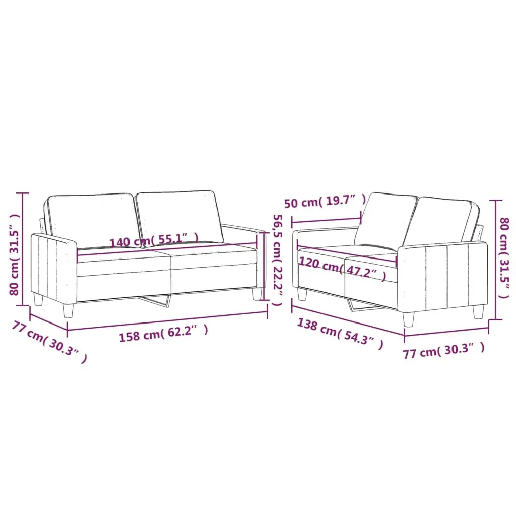 2 Piece Sofa Set with Cushions Dark Grey Velvet Price