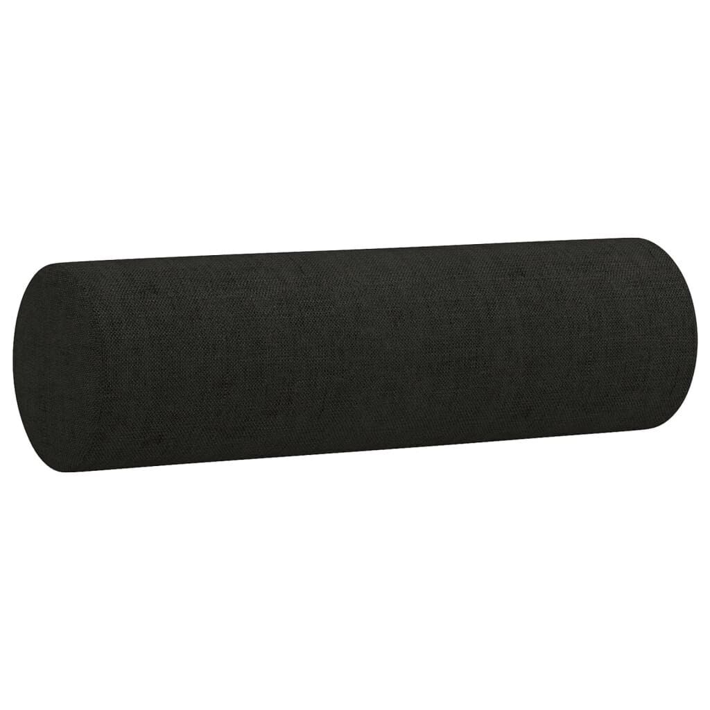 3 Piece Sofa Set with Pillows Black Fabric Price