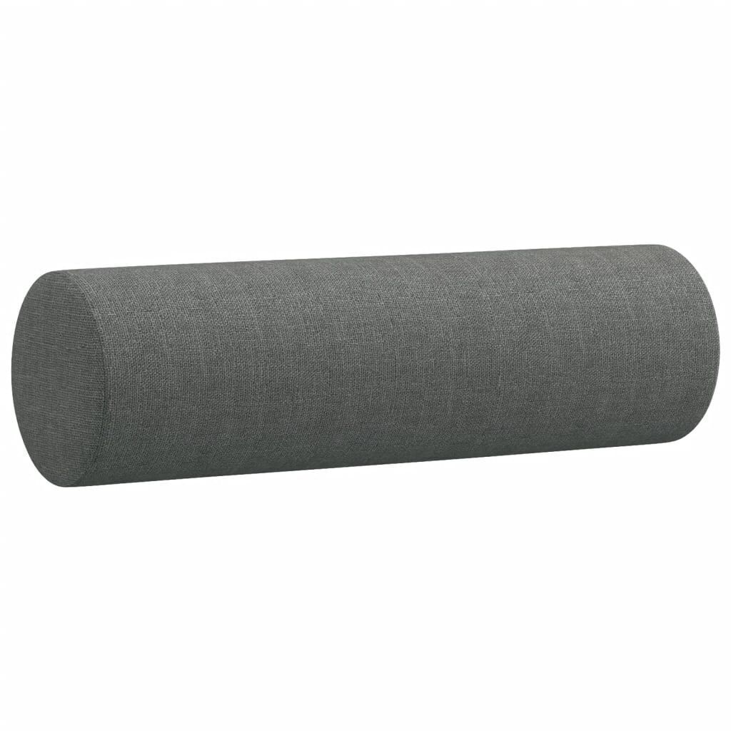 2 Piece Sofa Set with Pillows Dark Grey Fabric Price