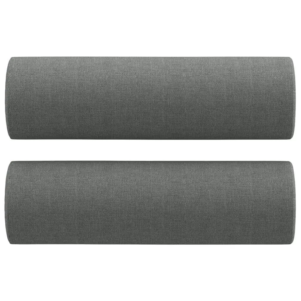 2 Piece Sofa Set with Pillows Dark Grey Fabric Price