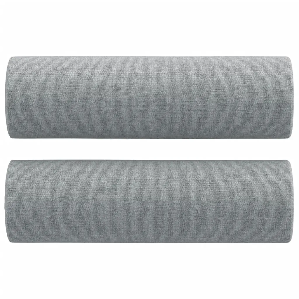2 Piece Sofa Set with Pillows Light Grey Fabric Price