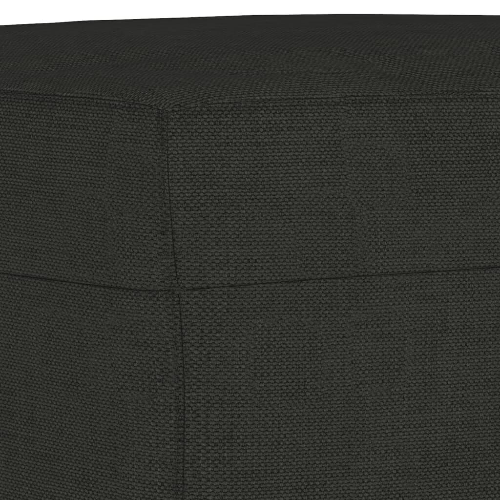 3 Piece Sofa Set with Cushions Black Fabric Price