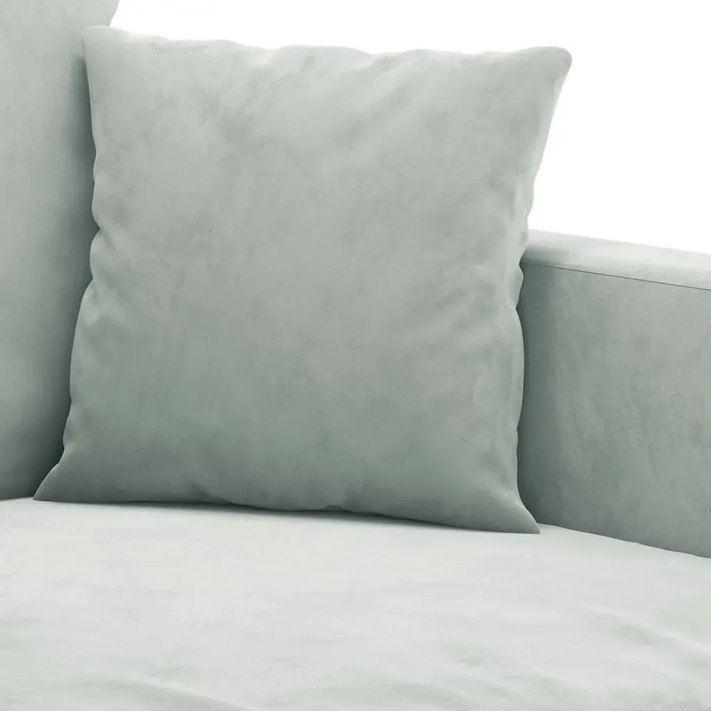 3 Piece Sofa Set with Cushions Light Grey Velvet Price