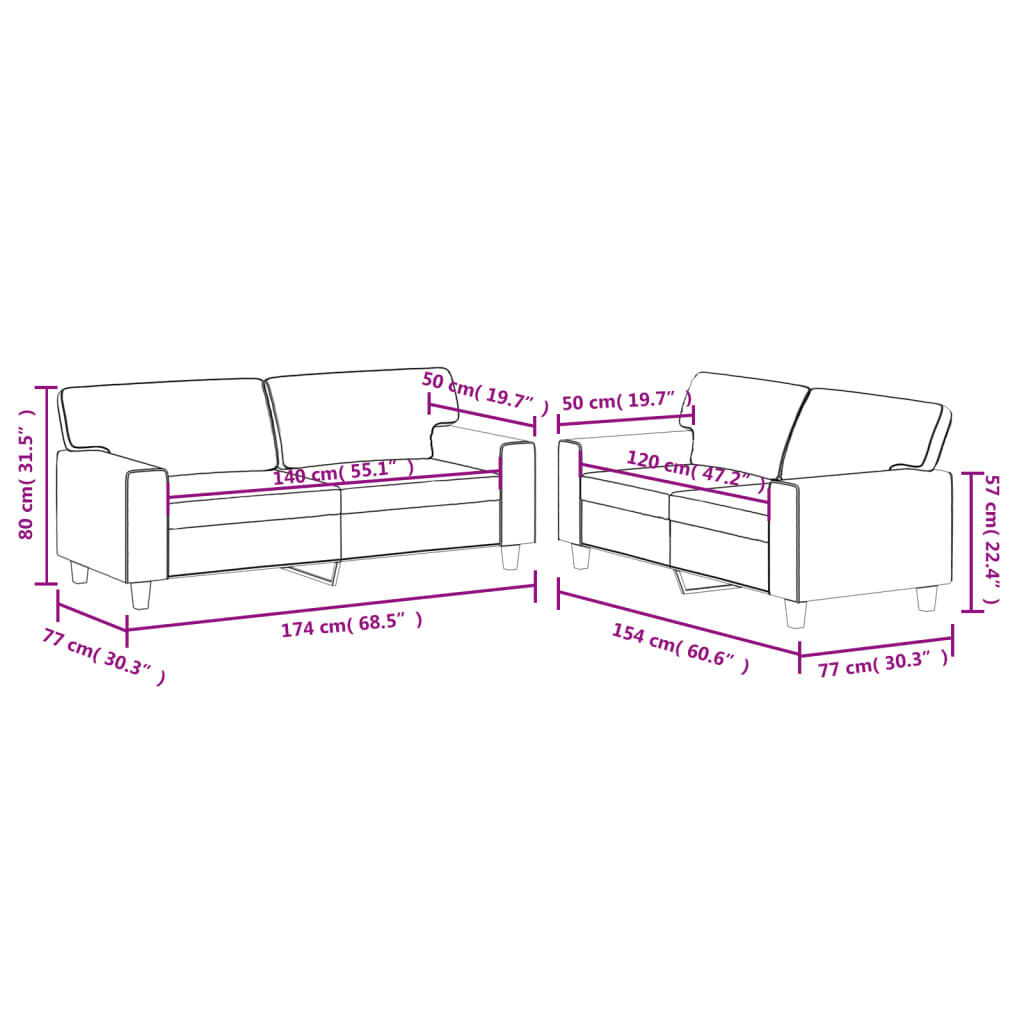 2 Piece Sofa Set Cappuccino Faux Leather Price