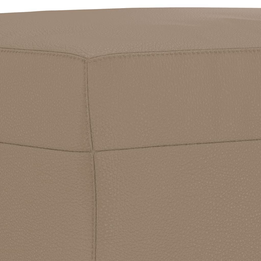 3 Piece Sofa Set Cappuccino Faux Leather Price