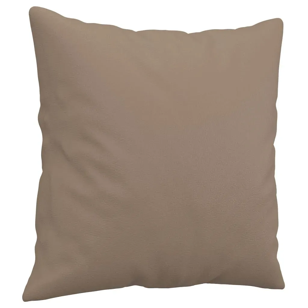 2 Piece Sofa Set with Pillows Cappuccino Faux Leather Price