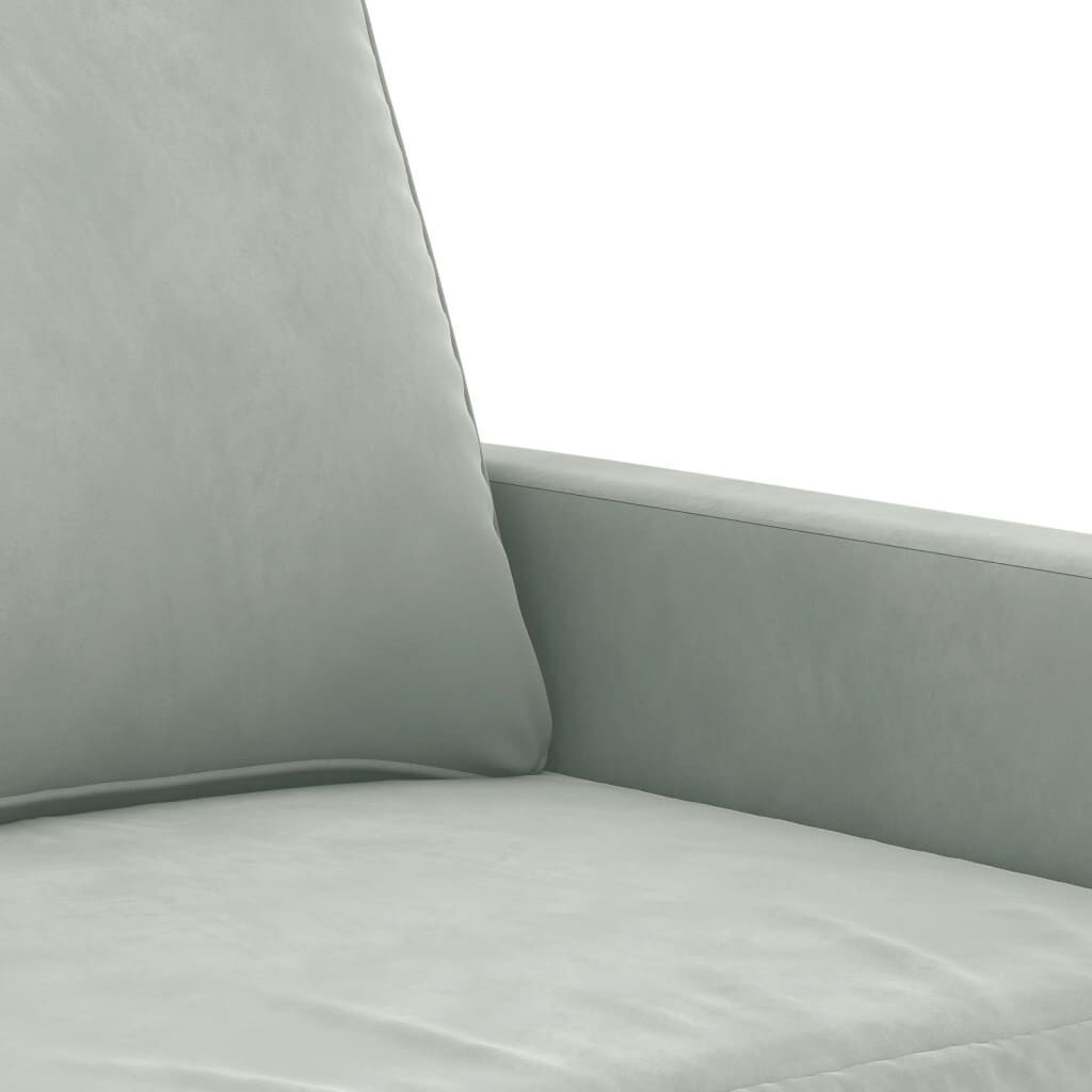 4 Piece Sofa Set Light Grey Velvet Price