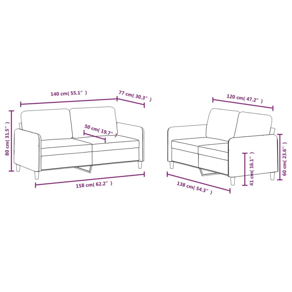 2 Piece Sofa Set Dark Grey Velvet Price