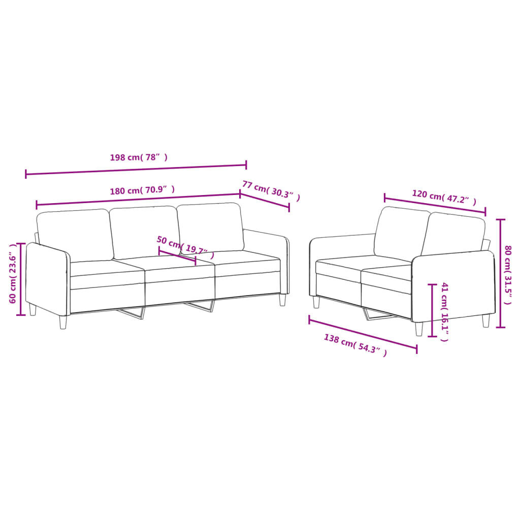 2 Piece Sofa Set Black Velvet Price