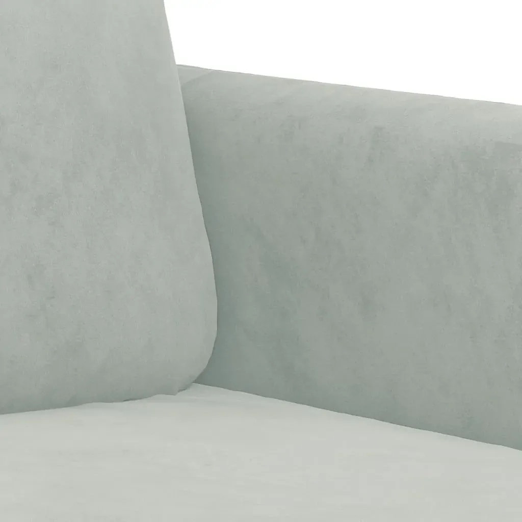 2 Piece Sofa Set with Pillows Light Grey Velvet Price
