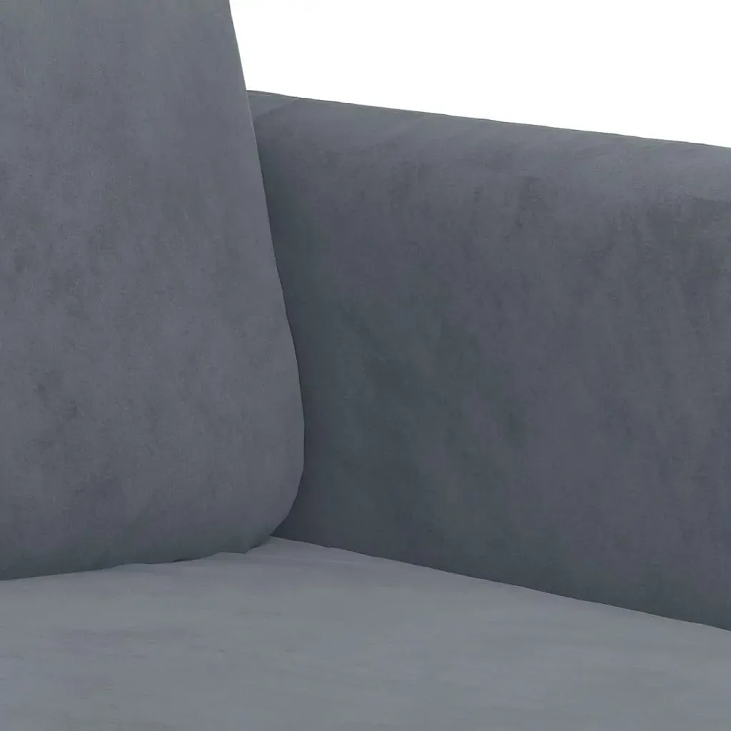 2 Piece Sofa Set with Pillows Dark Grey Velvet Price