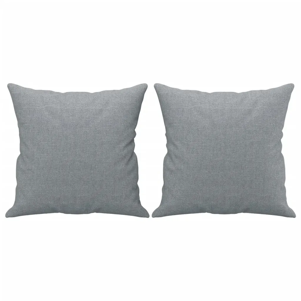 2 Piece Sofa Set with Pillows Light Grey Fabric Price