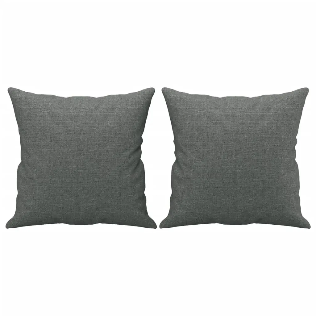 2 Piece Sofa Set with Pillows Dark Grey Fabric Price