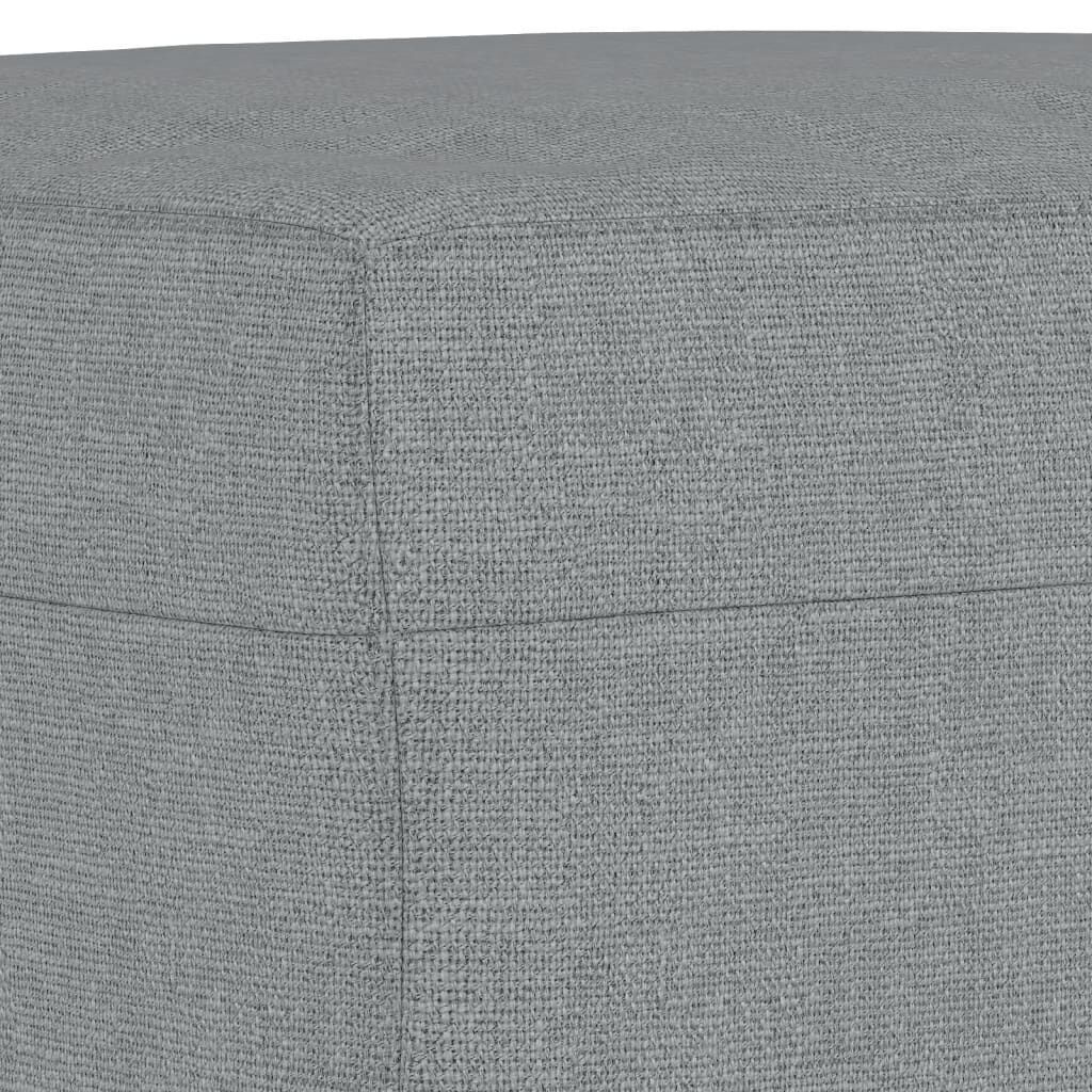 3 Piece Sofa Set with Pillows Light Grey Fabric Price