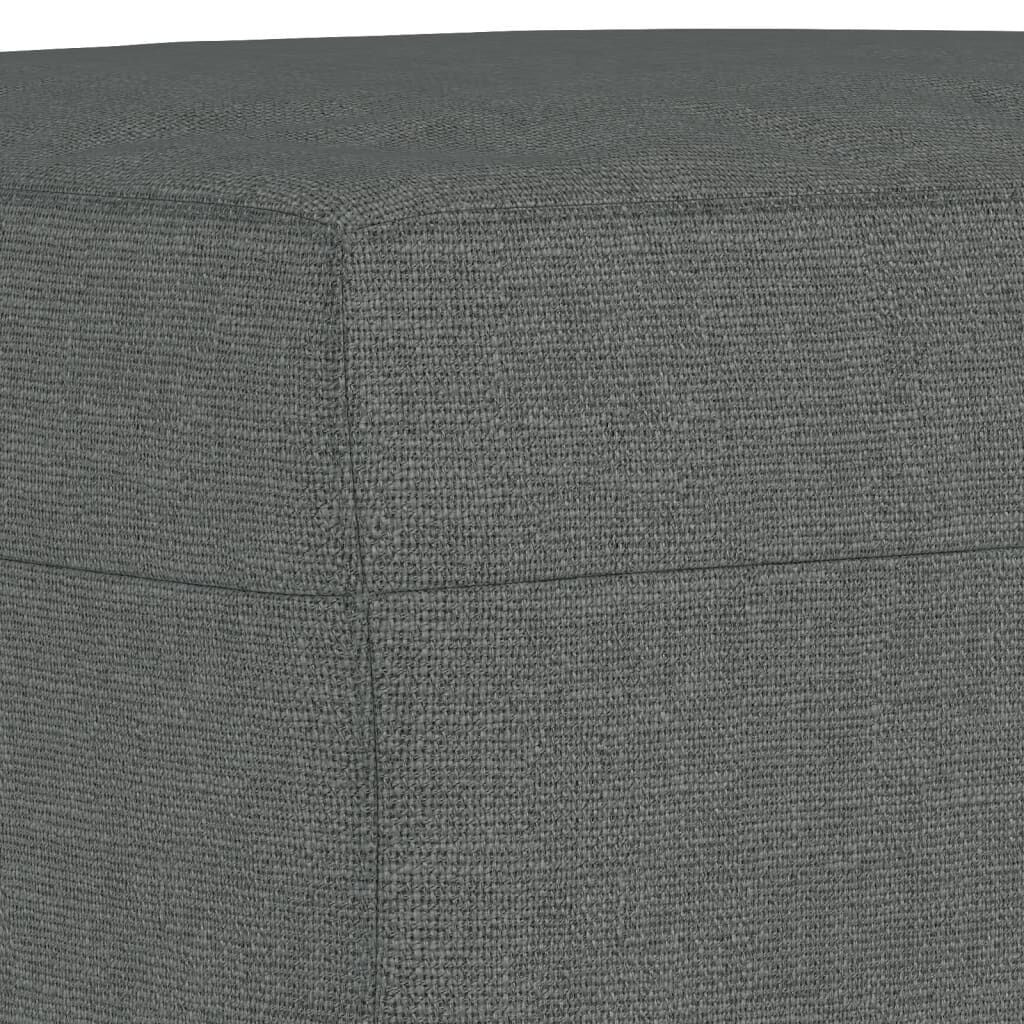 3 Piece Sofa Set with Cushions Dark Grey Fabric Price
