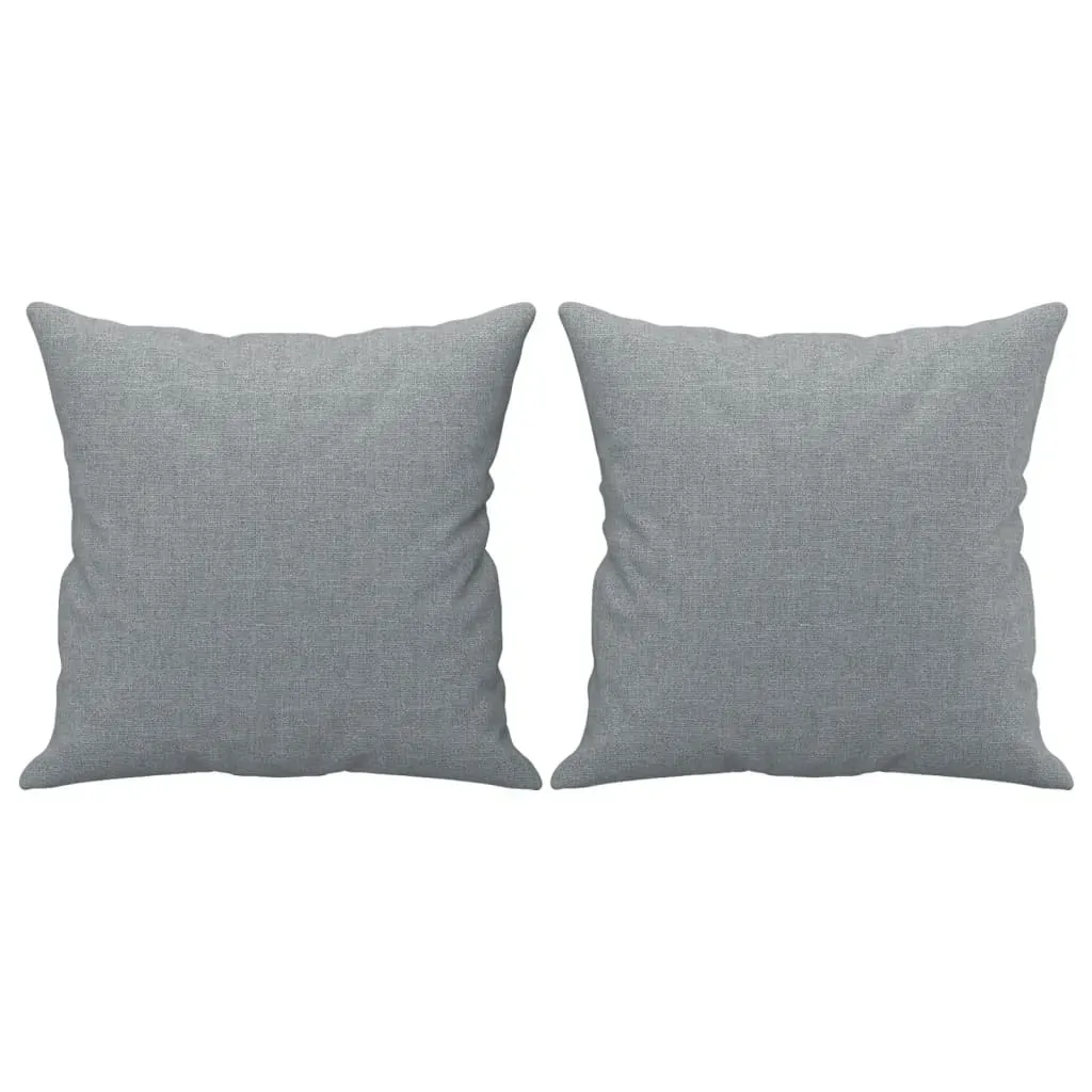 2 Piece Sofa Set with Pillows Light Grey Fabric Price
