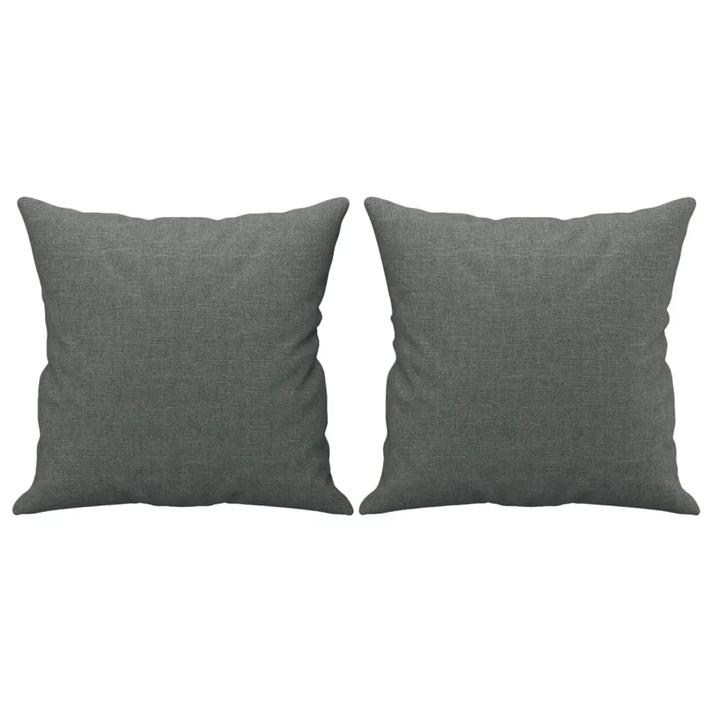 2 Piece Sofa Set with Pillows Dark Grey Fabric Price