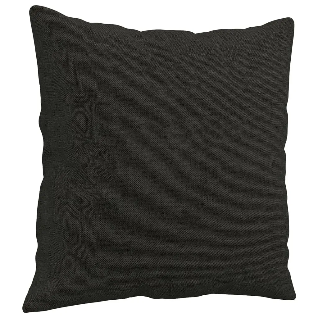 3 Piece Sofa Set with Pillows Black Fabric Price
