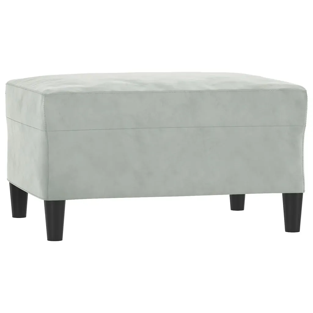 4 Piece Sofa Set with Pillows Light Grey Velvet Price