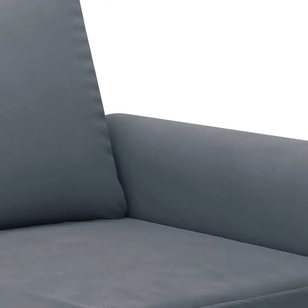 2 Piece Sofa Set with Pillows Dark Grey Velvet Price