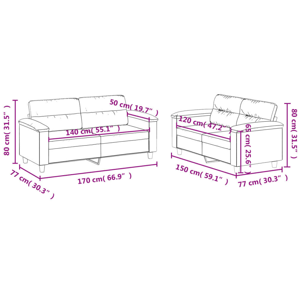 2 Piece Sofa Set with Cushions Black Faux Leather Price