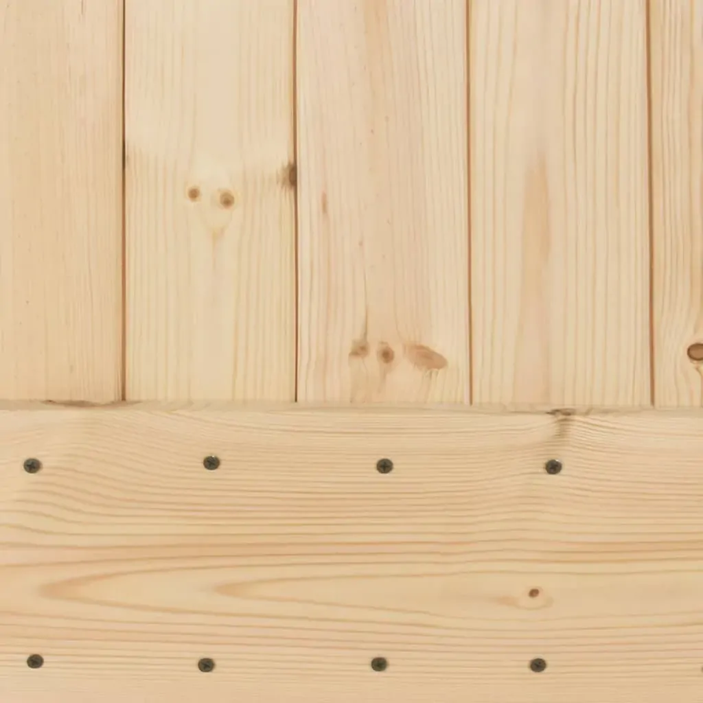 Sliding Door with Hardware Set 100x210 cm Solid Wood Pine Price