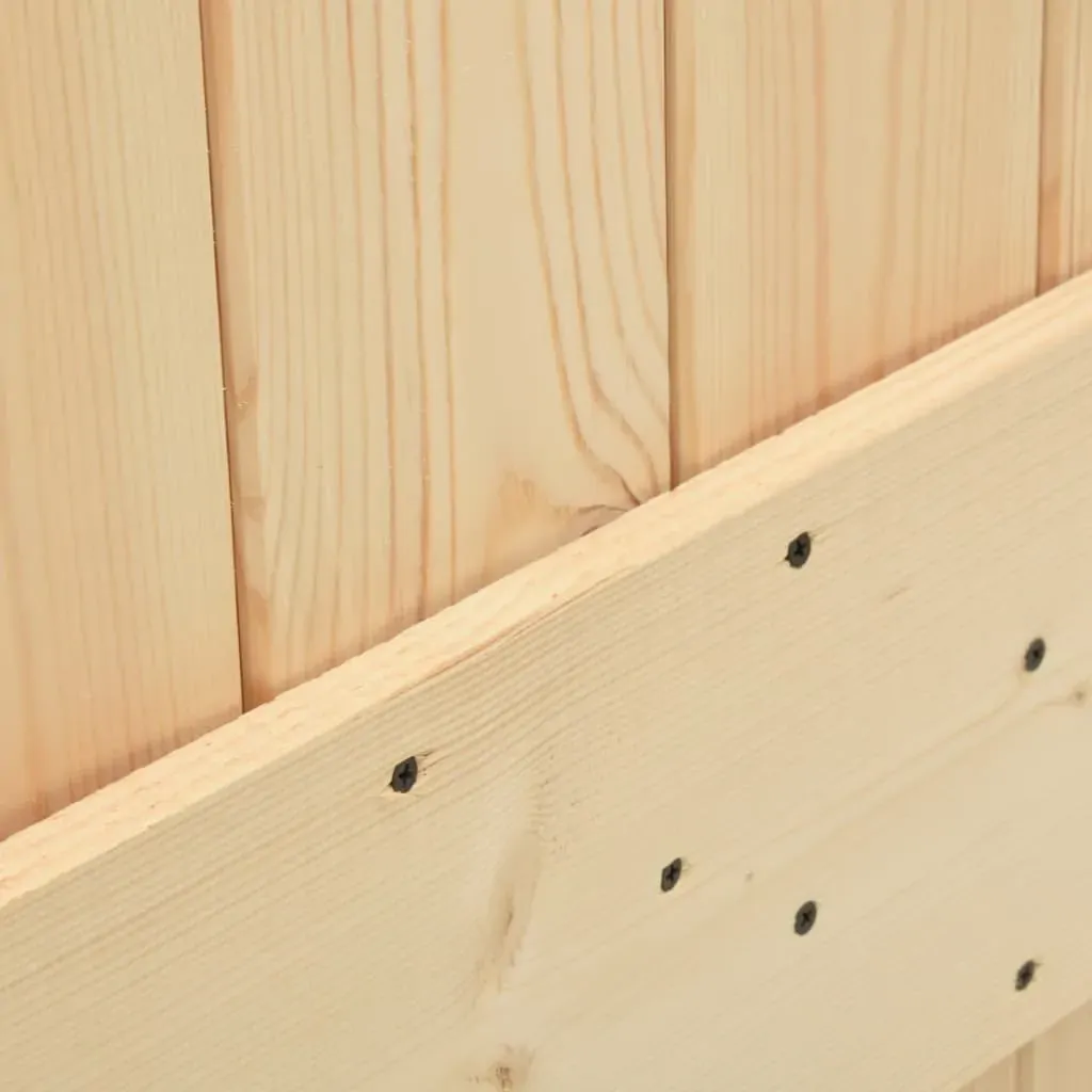 Sliding Door with Hardware Set 100x210 cm Solid Wood Pine Price
